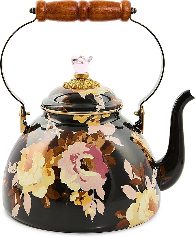 MACKENZIE-CHILDS Wild Rose Brown 3 Quart Tea Kettle | Amazon (US)