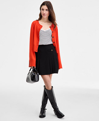 Women's Pleated Crepe Mini Skirt, Macy's Exclusive | Macy's