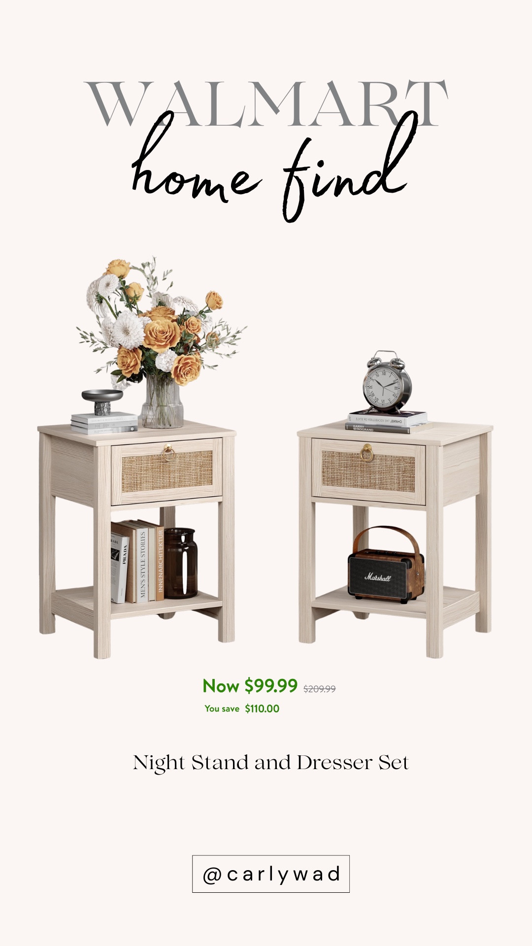 Gorgeous nightstands and dresser set. Perfect for bedrooms! ❤️

#LTKStyleTip #LTKHome #LTKSaleAlert