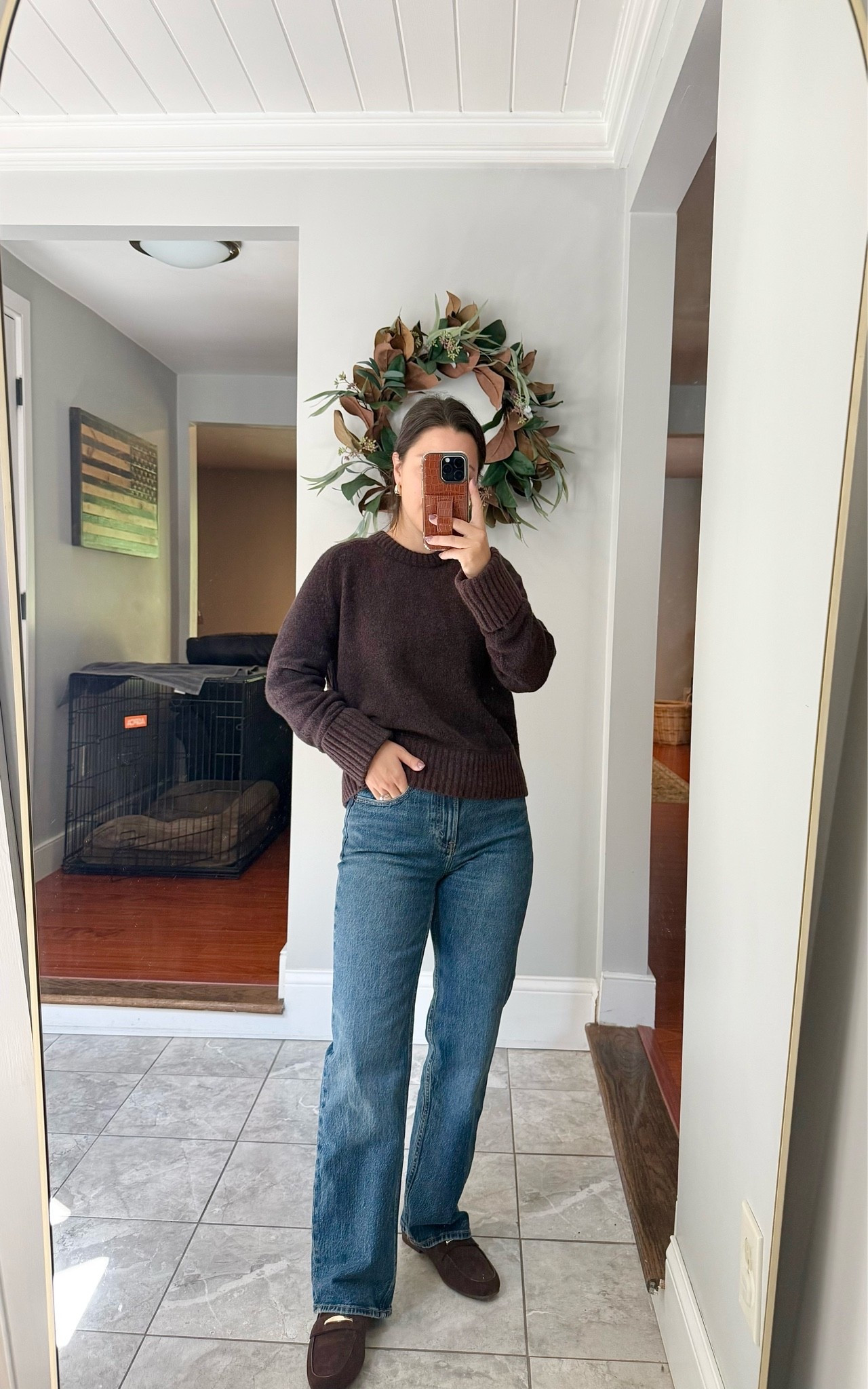 Casual fall outfit - xs sweater, 24 extra short jeans, shoes are true to size. I’m 5ft, 115lbs. 

Fall outfits
Casual outfits
Petite outfits
Petite jeans
Fall sweaters
Brown sweater
90s relaxed jeans
Capsule wardrobe
Denim

@abercrombie 
#abercrombiepartner

#LTKPetite #LTKSeasonal #LTKootd
