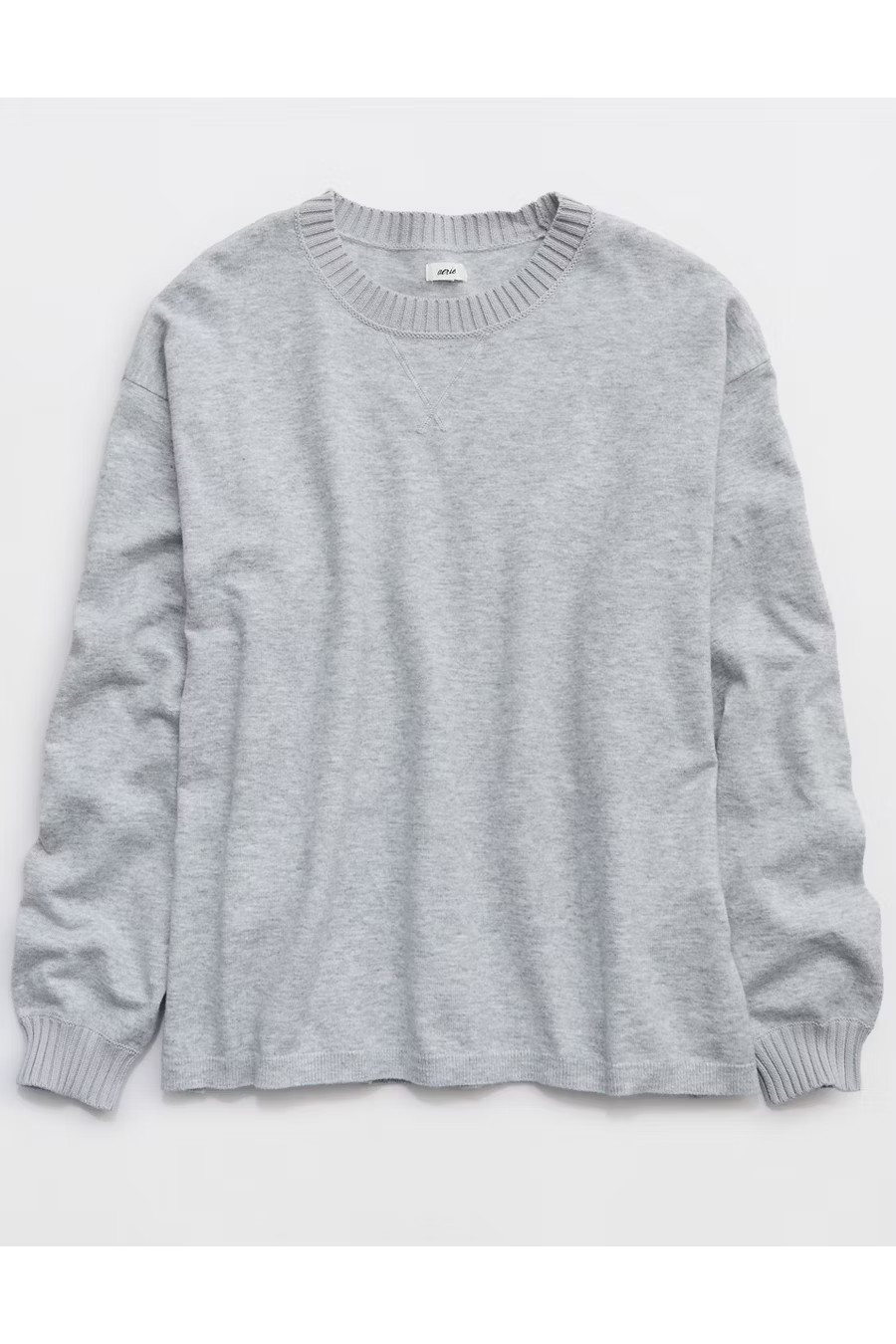 Aerie Sunday Soft Crew Sweater Women's Medium Heather Gray S | American Eagle Outfitters (US & CA)