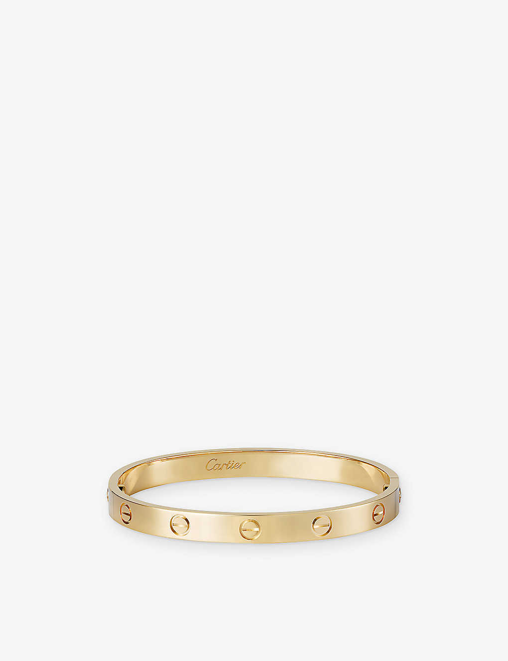 LOVE 18ct yellow-gold bangle bracelet | Selfridges