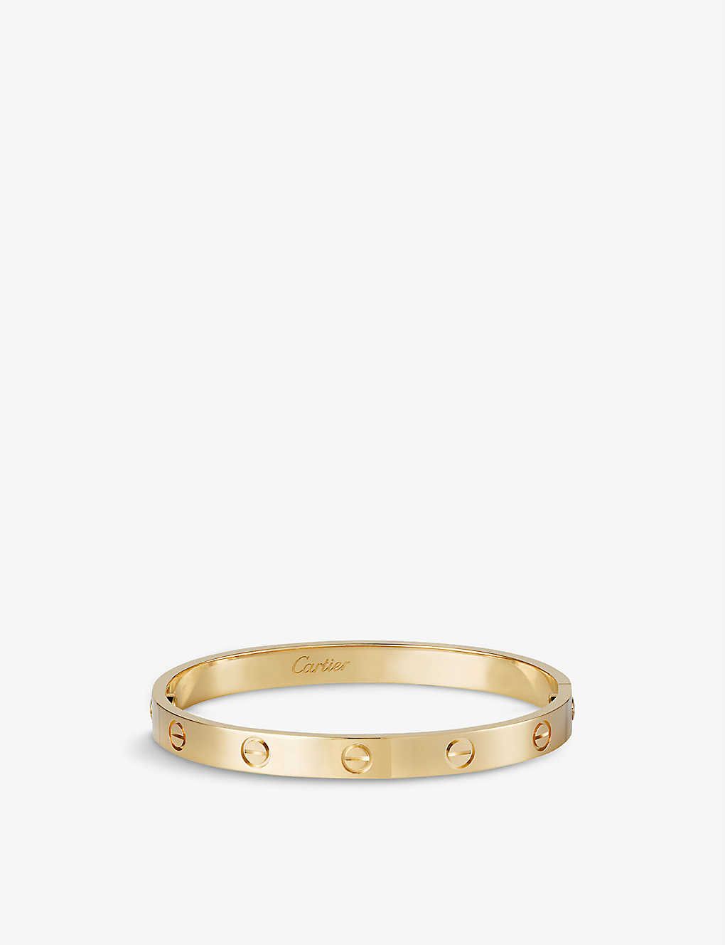 LOVE 18ct yellow-gold bangle bracelet | Selfridges