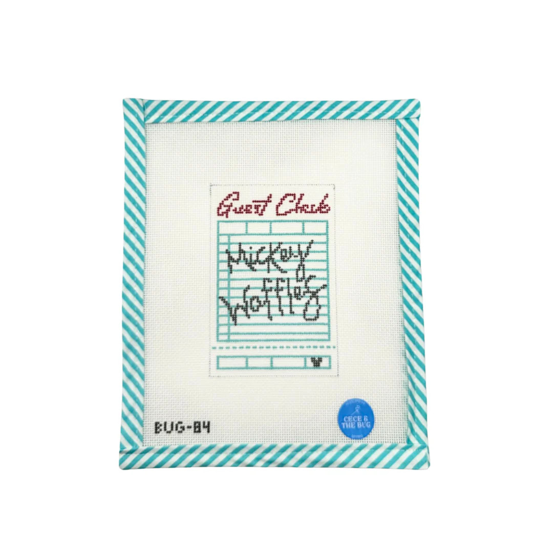 Waffles Guest Check | Atlantic Blue Canvas