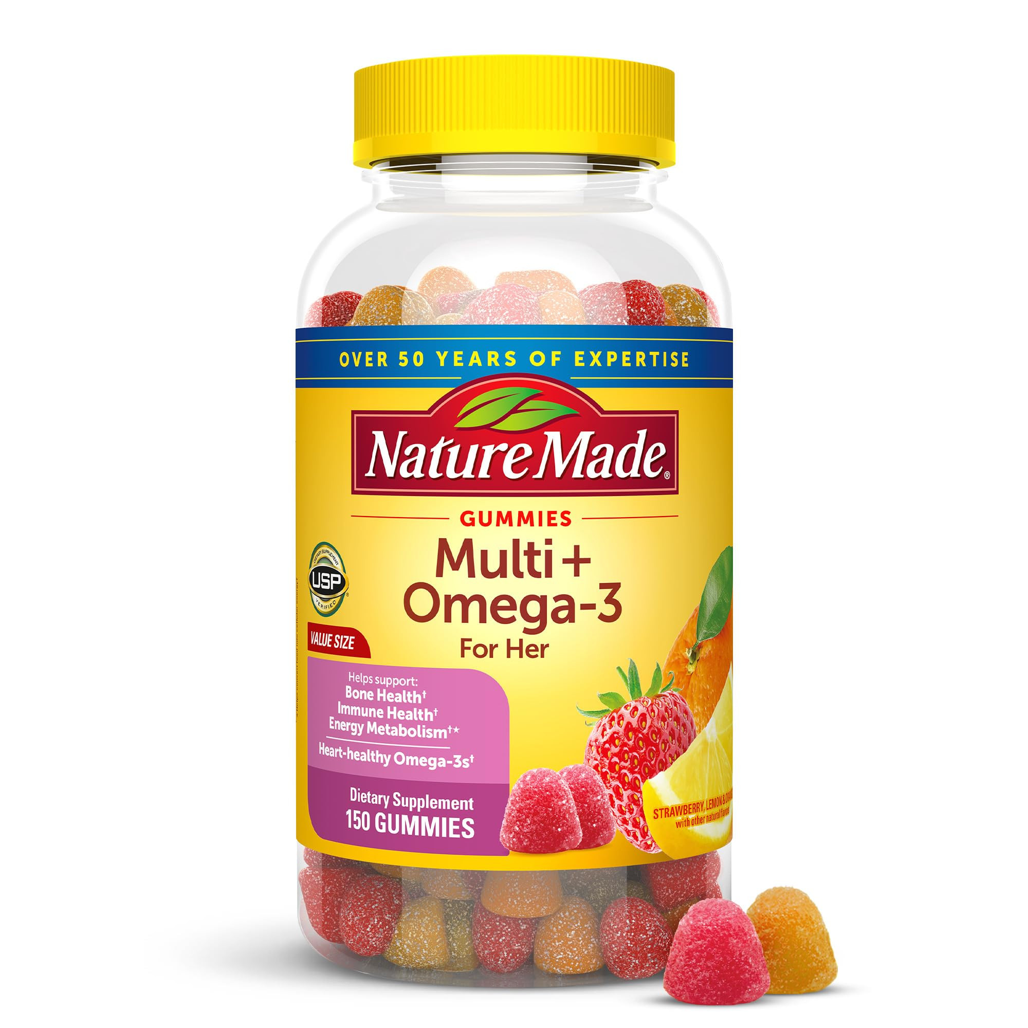 Nature Made Womens Gummy Multivitamins with Omega-3, Multivitamin for Women for Daily Nutritional... | Amazon (US)