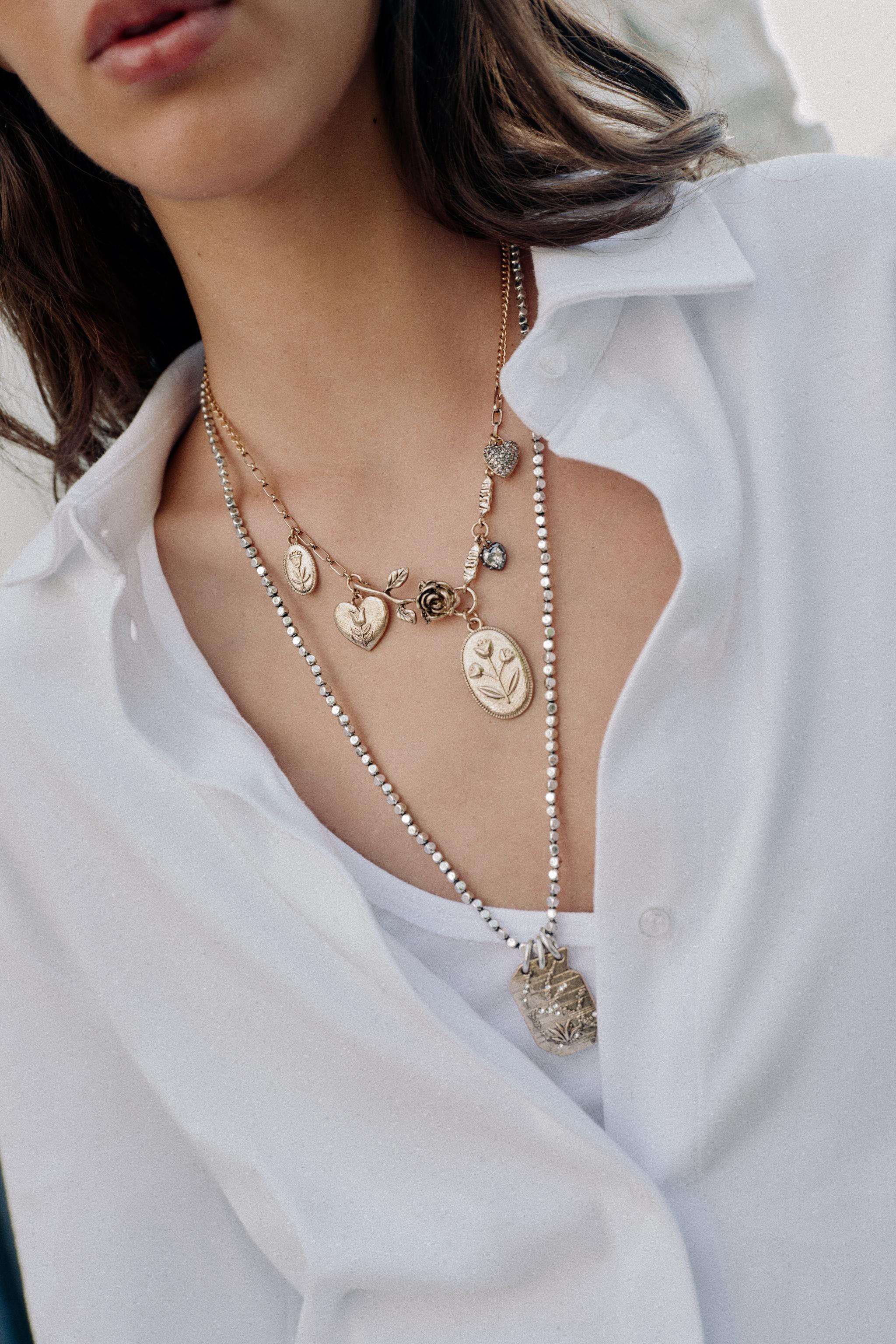 PACK OF 2 MIXED CHARM AND MEDALLION NECKLACES | Zara US