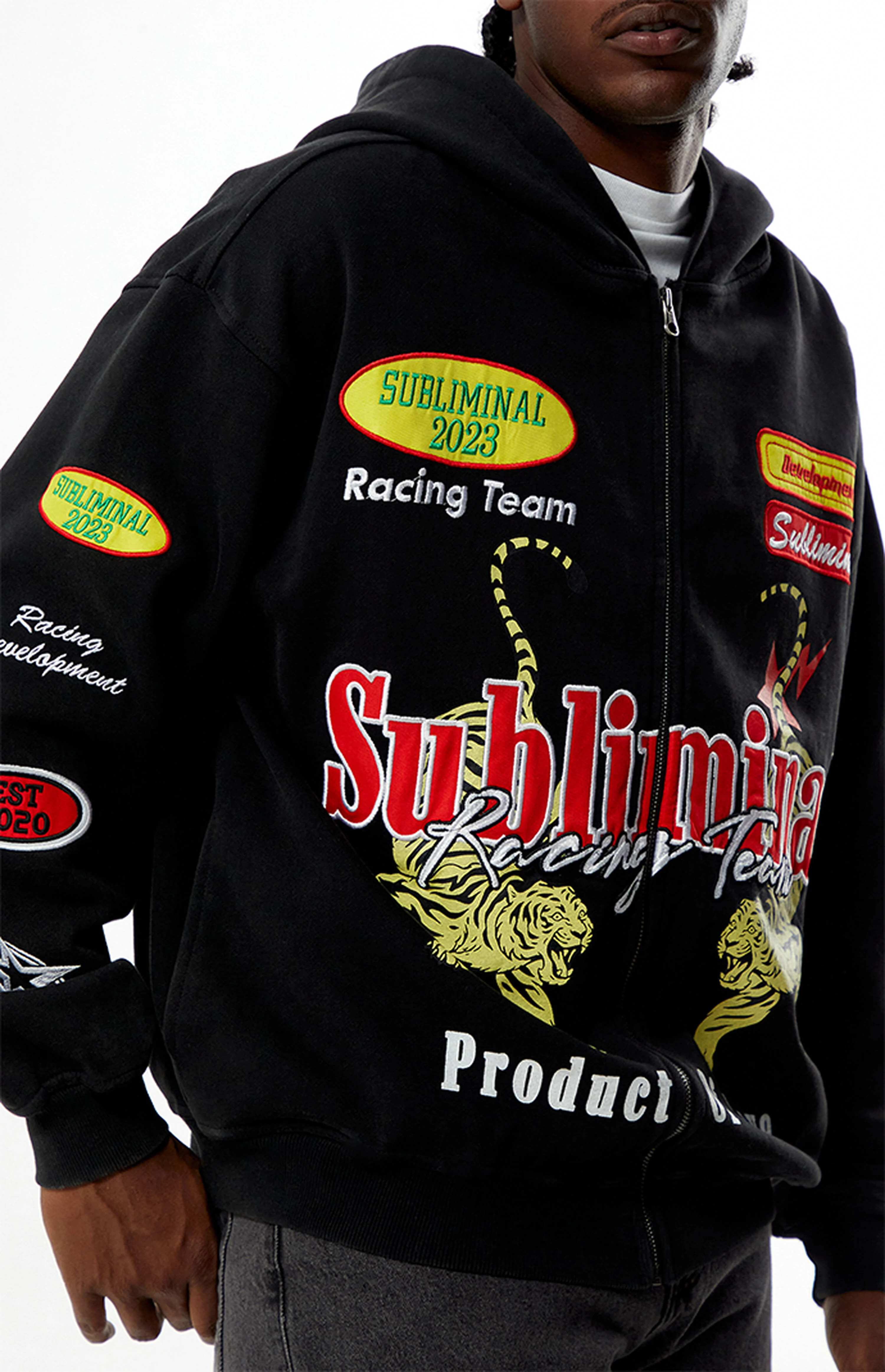 Pacsun Subliminal Racing Full Zip Hoodie | PacSun