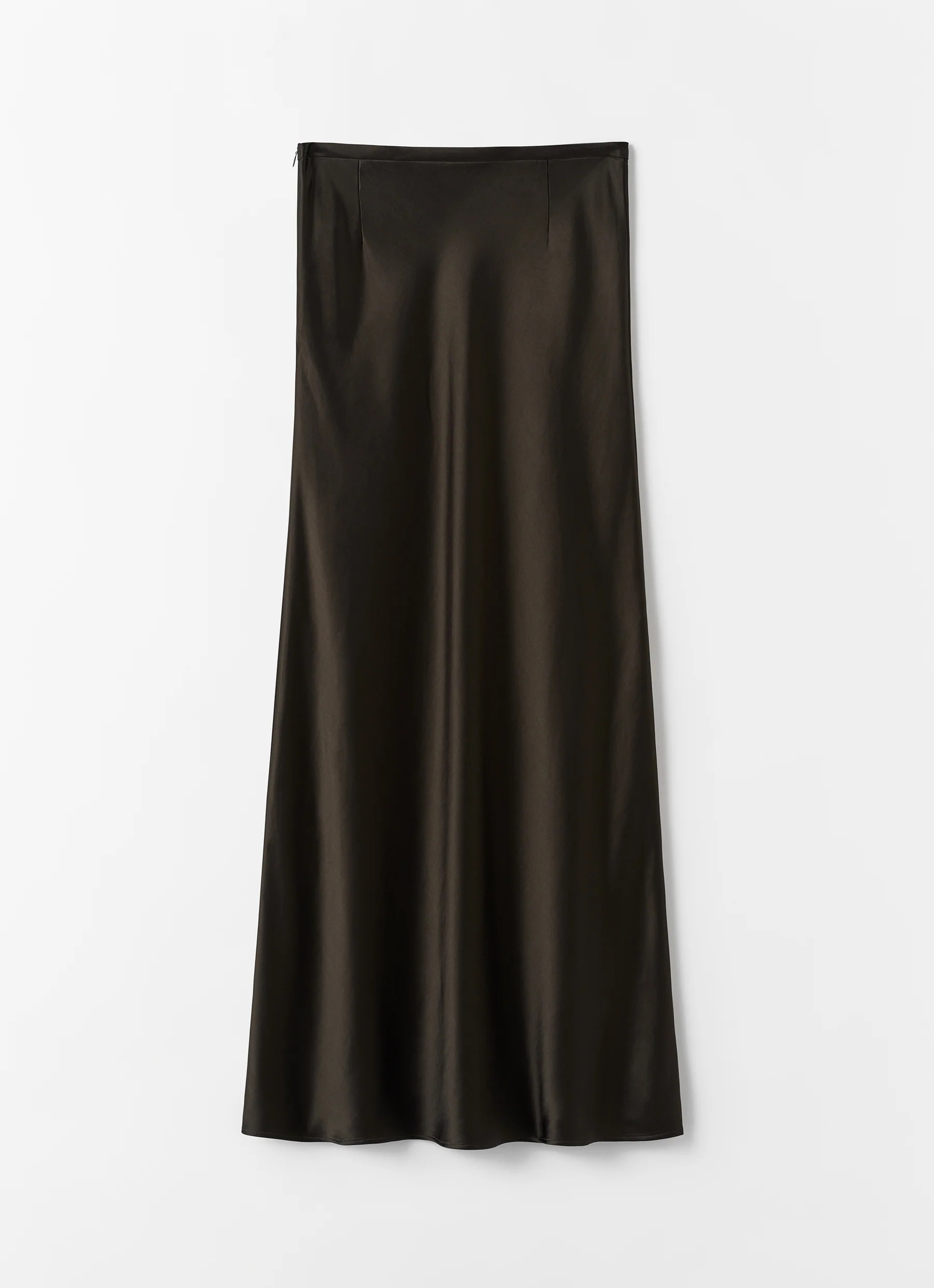 Eni Satin Skirt, chocolate | Almada Label