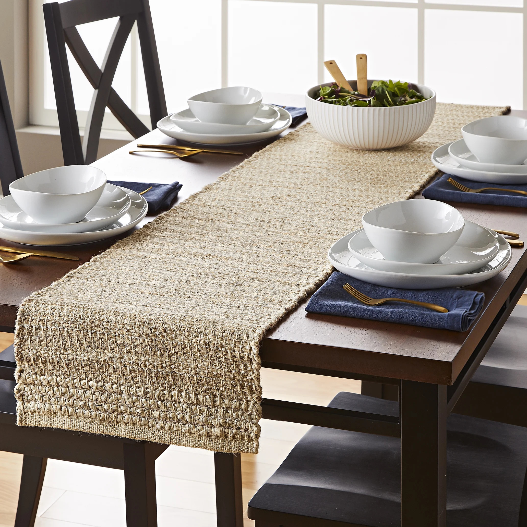 Better Homes & Gardens Jute Natural - Color Table Runner - 14"x72" | Walmart (US)