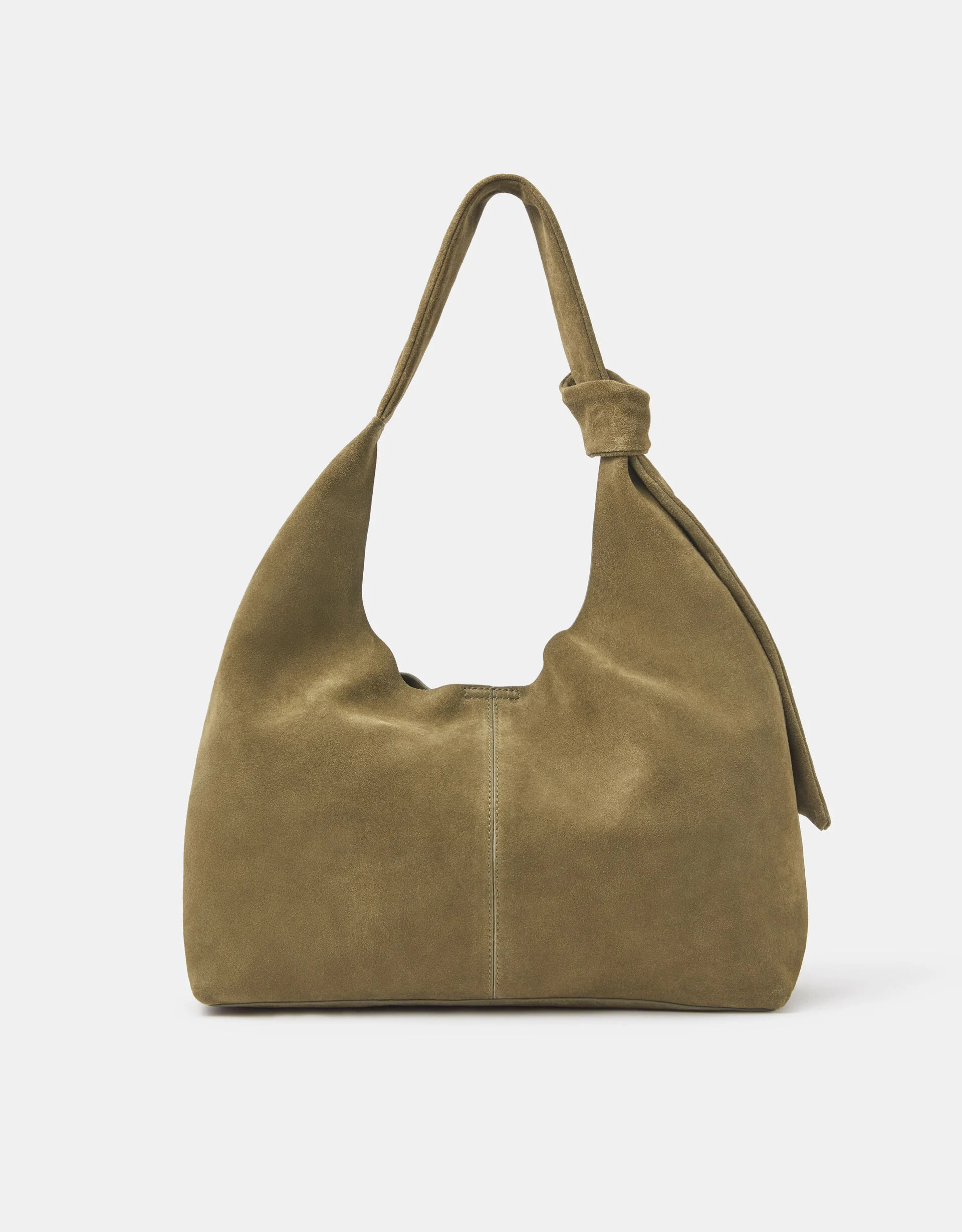 Slouchy Knot Leather Shoulder Bag Green | Accessorize (Global)