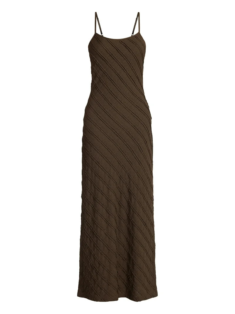 No Boundaries Sleeveless Ruffle Maxi Dress, Women's XXS-XXL | Walmart (US)
