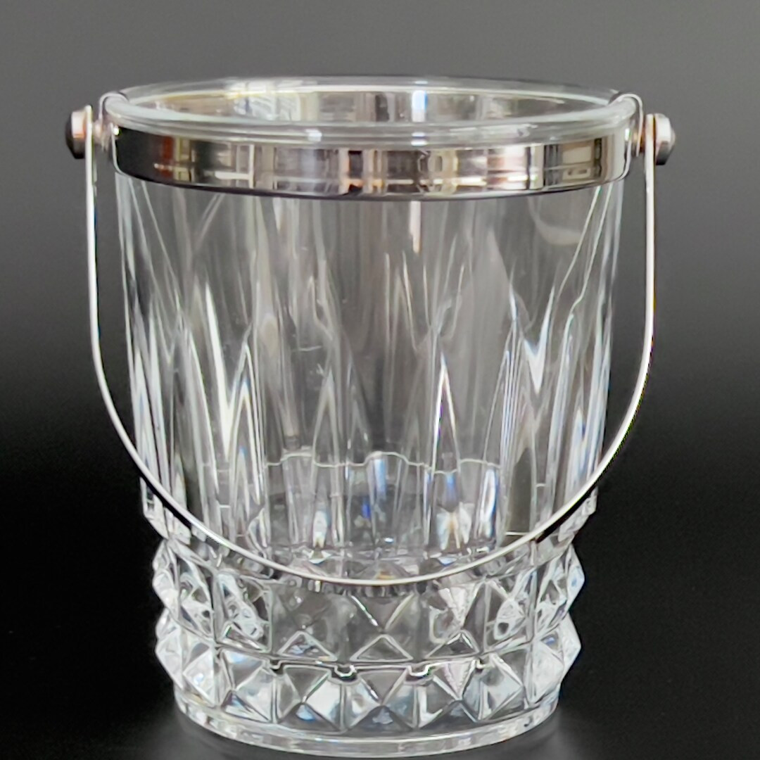 Small Crystal Ice Bucket With Handle by Cristal Darques Paris, Tuilleries Villandry Pattern, Vint... | Etsy (US)