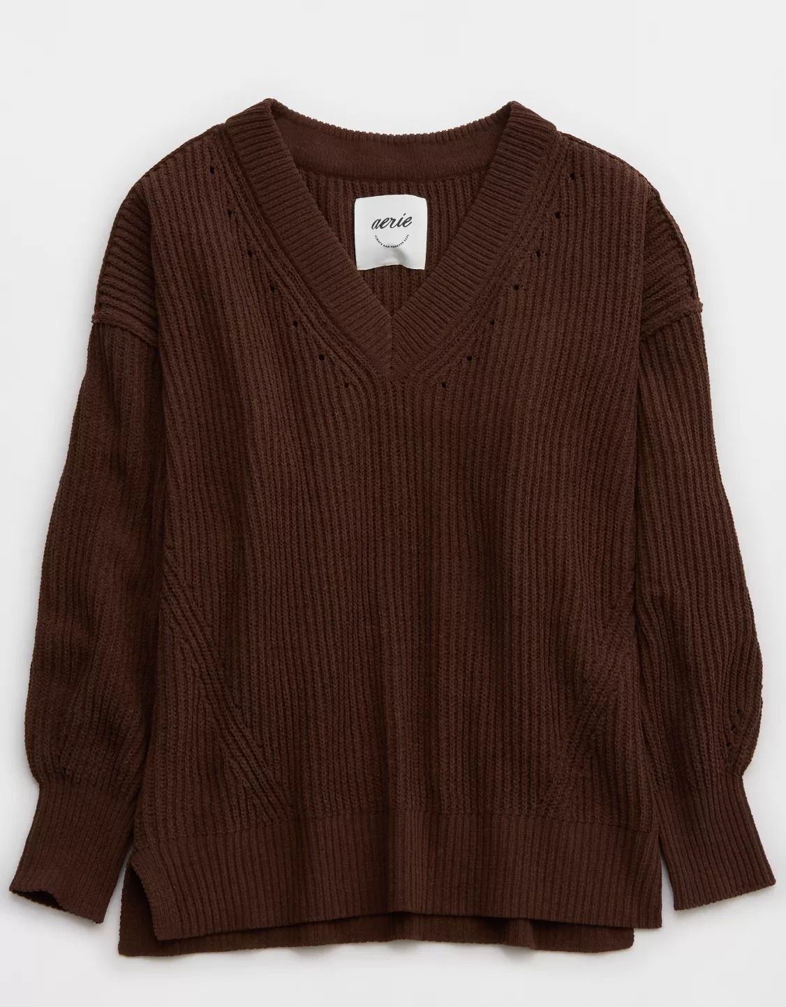 Aerie Beyond Chenille V-Neck Sweater | Aerie