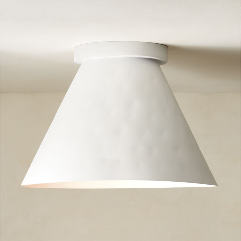 Lani White Flush Mount Light + Reviews | CB2 | CB2