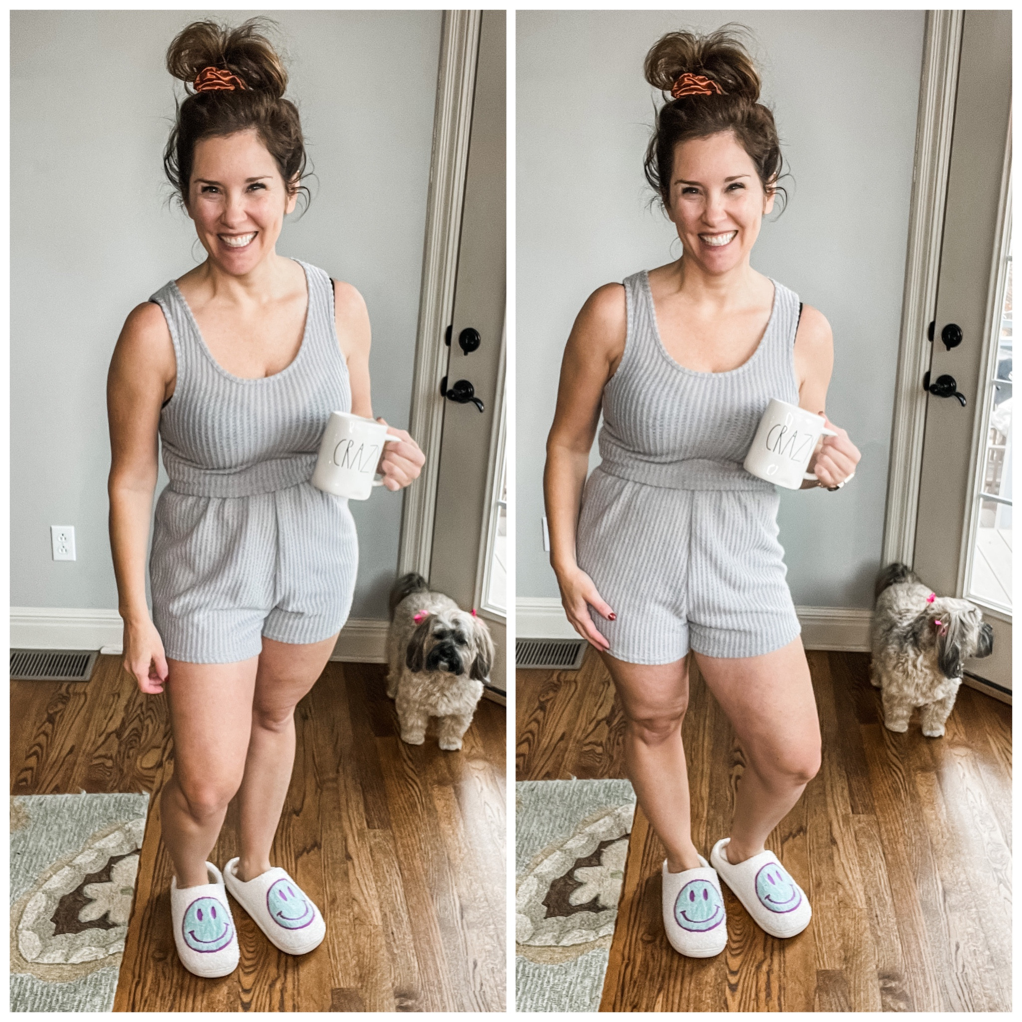 Waffle knit super soft jammie set! Comes with 3 sets of different colors. And the 😀 slippers 

#LTKhome #LTKfit