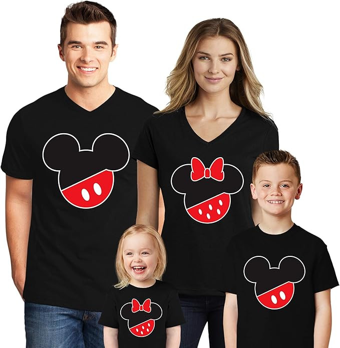Natural Underwear Minnie and Mickey Mouse Family Trip Men Women Kids T-Shirts | Amazon (US)