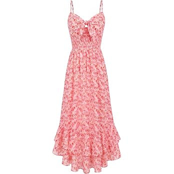 GRACE KARIN Womens Maxi Floral Sundresses Summer Beach Boho Dress Spaghetti Strap Dresses Casual ... | Amazon (US)