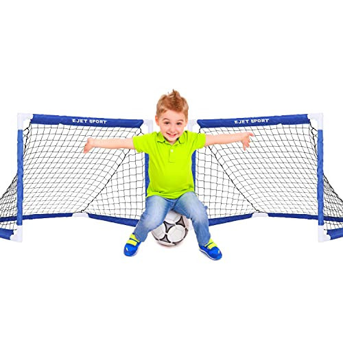 TGU Kids Soccer Goal Games & Toys Football Net, Indoor & Outdoor Sports, Backyard, Set of 2,Blue (EOS217402023) | Amazon (US)