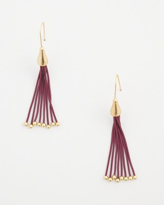 No Droop™ Red Tassel Linear Earrings | Chico's