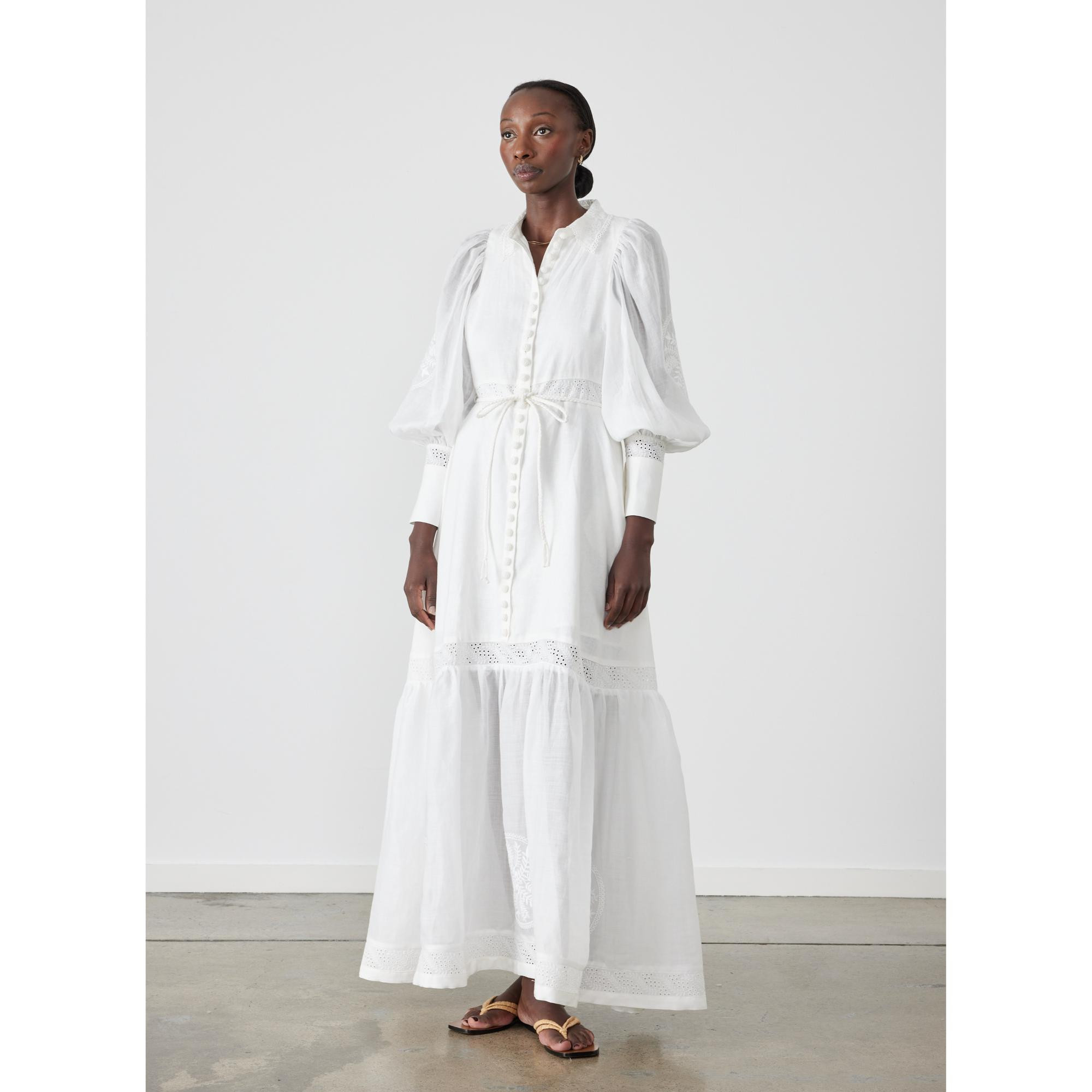 Joslin Joslin Theodora Linen Ramie Maxi Dress Alba - Trouva | Trouva (Global)