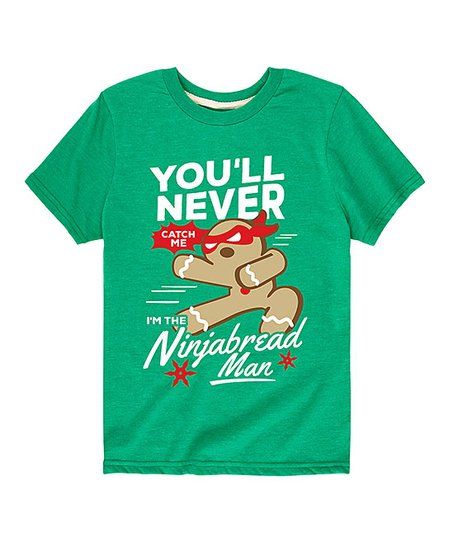 Kelly Green 'You'll Never Catch Me Ninjabread Man' Tee - Toddler & Kids | Zulily