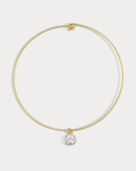 The Marais Pendant Wire Necklace- Gold | Luv Aj Inc.