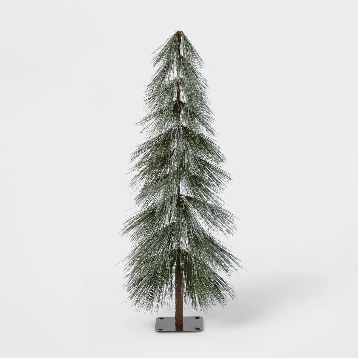 3' Unlit Glittered Downswept Hard Needle Mini Alpine Artificial Christmas Tree - Wondershop™ | Target