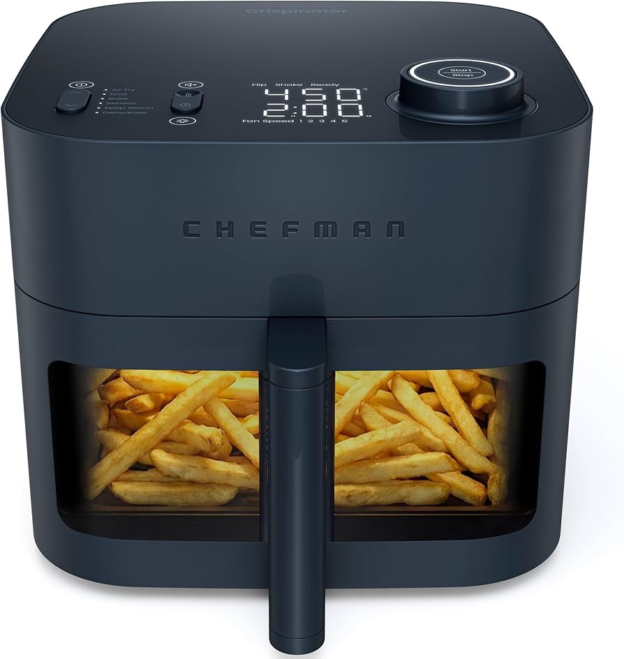 Chefman Crispinator Air Fryer 6-in-1 with 8 Qt capacity, 450°F Max Temp with TurboFry Pro Techno... | Amazon (US)