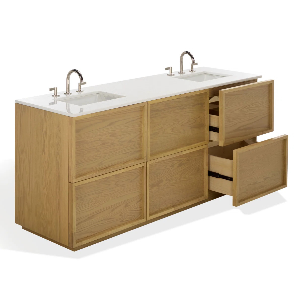 Hudson 72" Genuine Marble Double Bathroom Vanity | Joss & Main