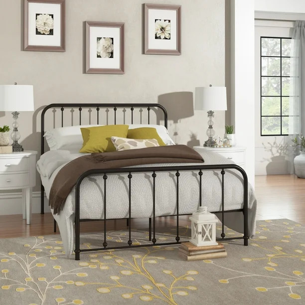 Weston Home Montgomery Spindle Metal Platform Full Bed, Antique Dark Bronze - Walmart.com | Walmart (US)