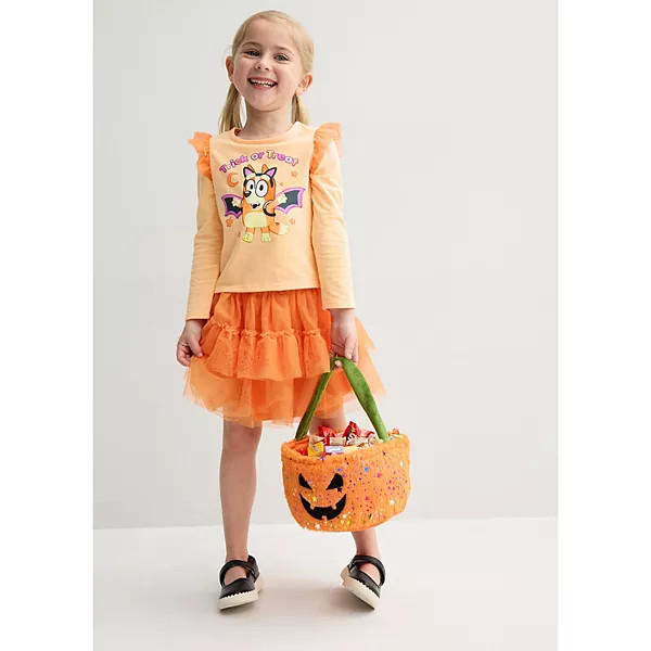 Girls 4-12 Bluey Trick or Treat 2-pc. Long Sleeve Top & Skirt Set | Kohl's