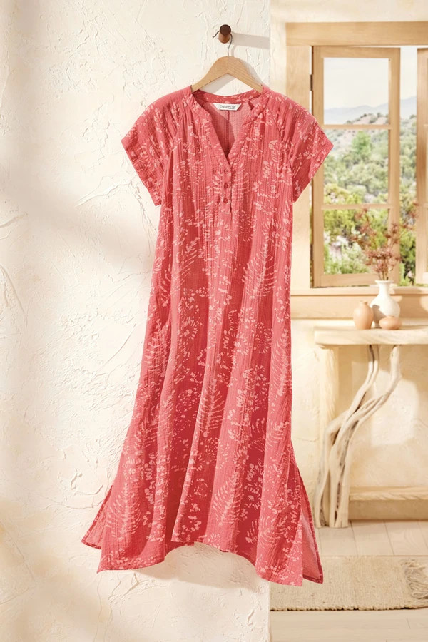 Batik Brushstroke Gauze Caftan | Coldwater Creek