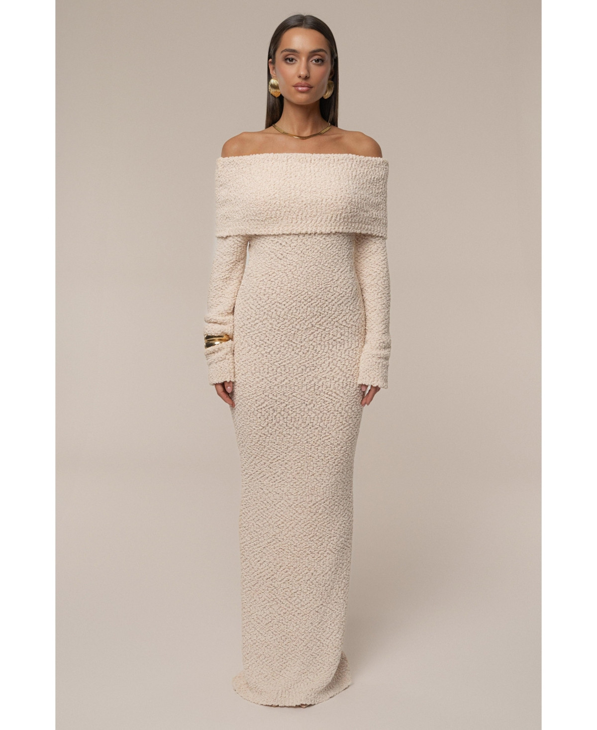Jluxlabel Olivea Knit Maxi Dress - Cream | Macy's