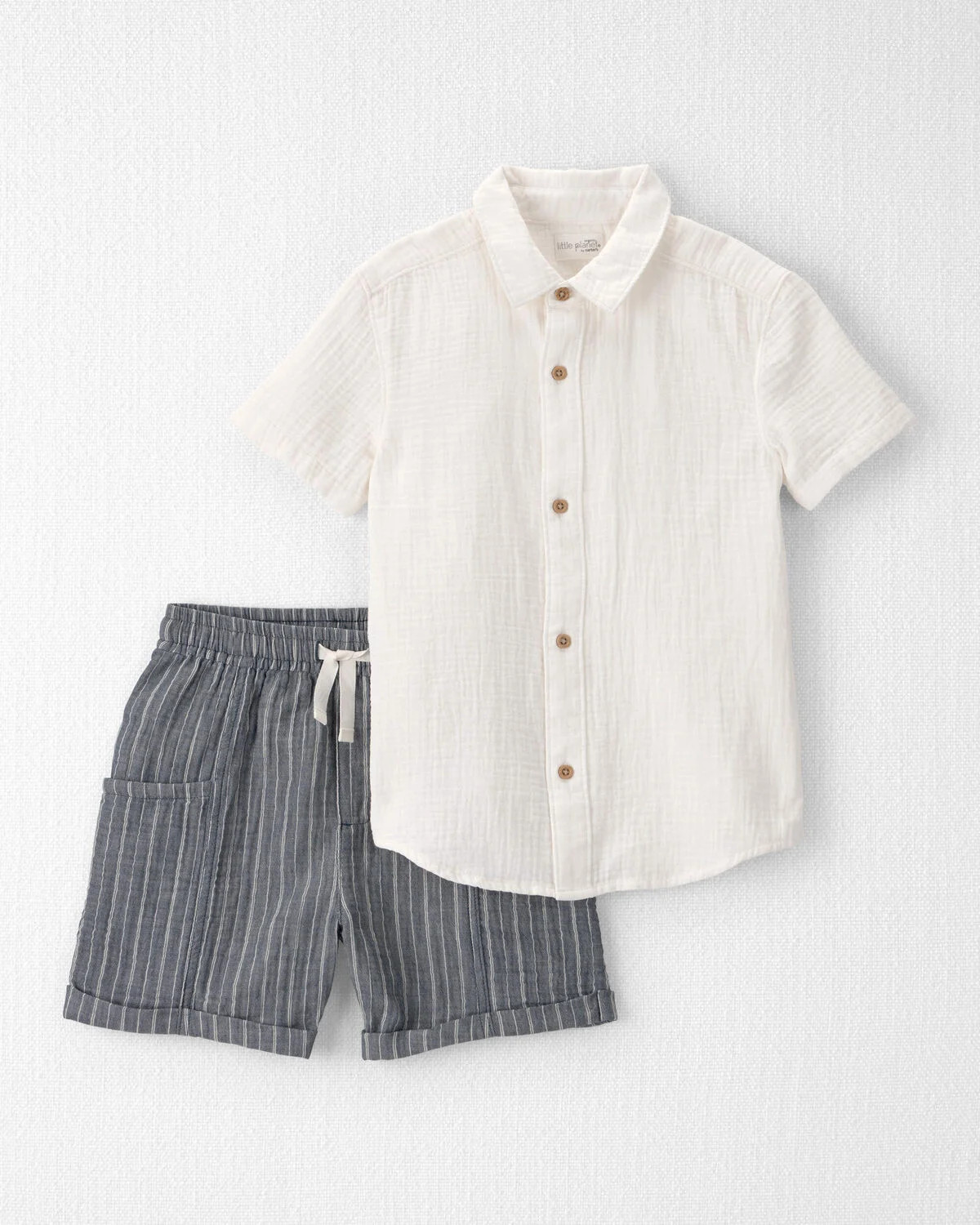 Boys 2-Piece Organic Cotton Gauze Top & Short Set | Carter's Inc