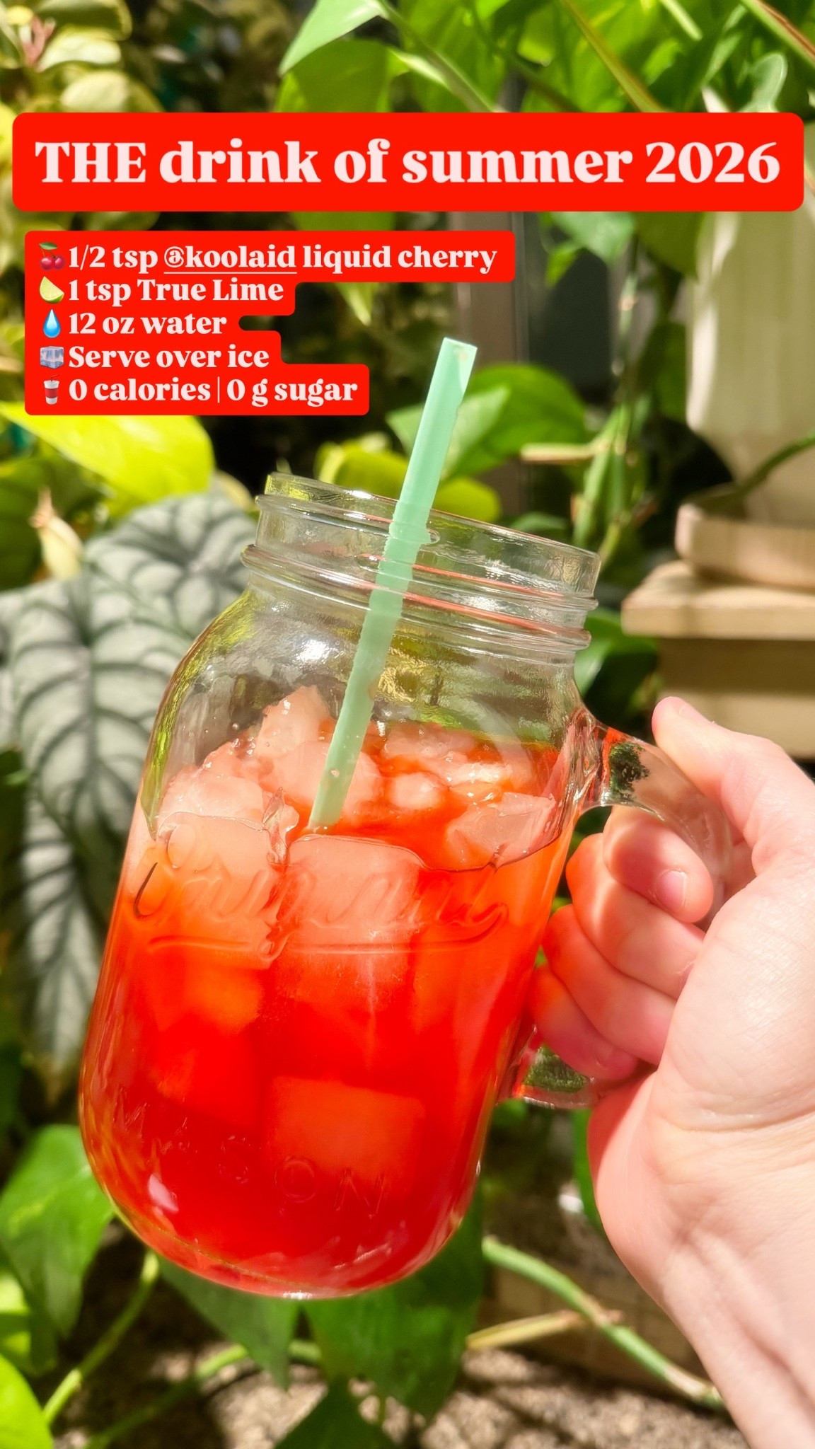 We have been loving this zero calorie drink all summer! 12 oz water, 1/2 tsp cherry liquid cool aid, 1 tsp true lime, and serve over ice! Zero sugar drink, too! So refreshing and delicious!
.............
Healthy drink meal prep mocktail 4th of July food 4th of july drink 4th of july party kids summer fun easy recipe quick drink recipe summer party food summer party drinks beach trip beach vacation summer vacation zero calorie drinks zero sugar drinks summer mocktail

#LTKfoodie #LTKfitnessgoals #LTKKids