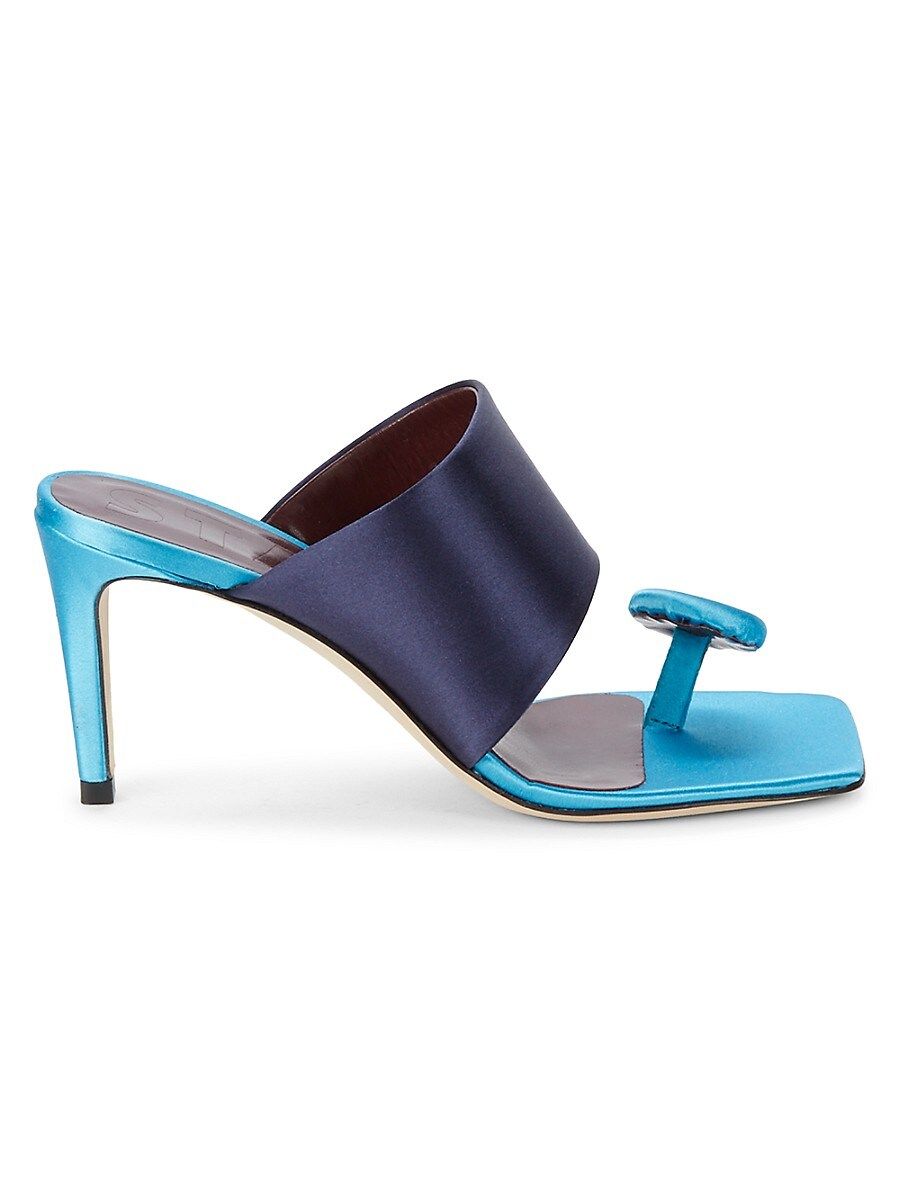 Staud Women's Luna Bi-Color Satin High-Heel Sandals - Bright Blue - Size 37.5 (7.5) | Saks Fifth Avenue OFF 5TH