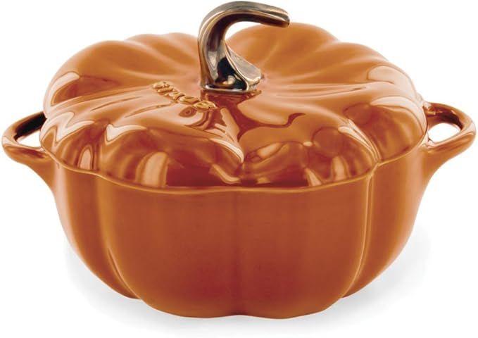 STAUB Ceramics Pumpkin Cocotte, 24-oz, Matte Black | Amazon (US)