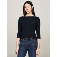 Cotton Boat Neck T-Shirt with 3/4 Length Sleeves | La Redoute (UK)