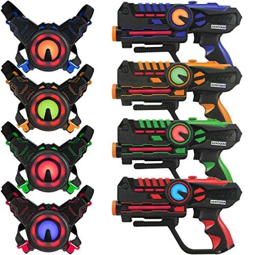 ArmoGear Infrared Laser Tag Set with Guns and Vests, Mega Pack Set of 4 | Walmart (US)