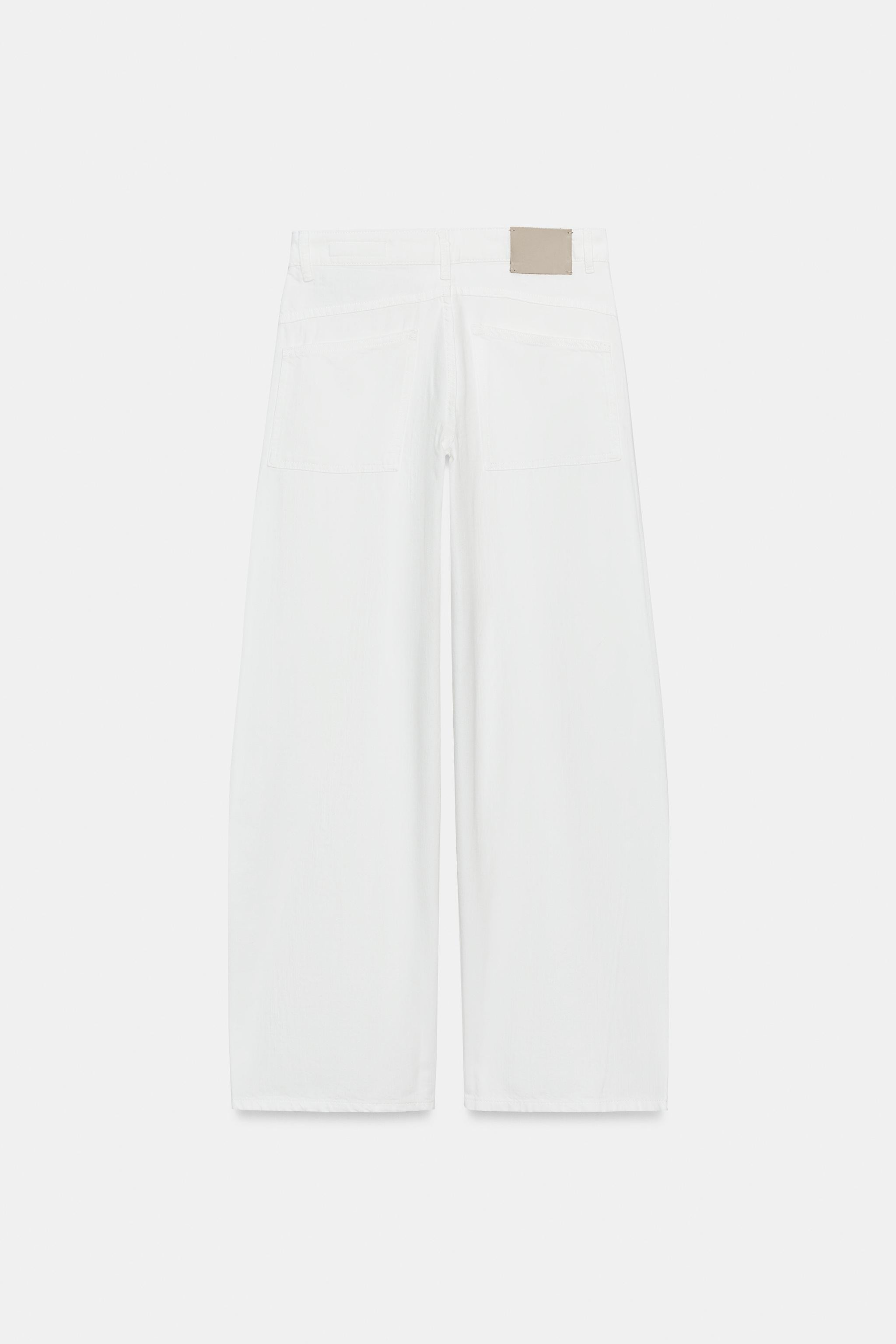 ZW COLLECTION LOOSE BARREL MID-WAIST JEANS | Zara UK