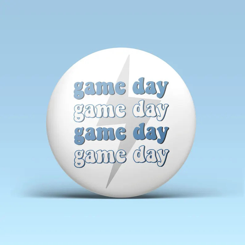 Blue Game Day Tailgate Buttons | Game Day Pins | College Football | Tailgate Buttons | Football B... | Etsy (Global)