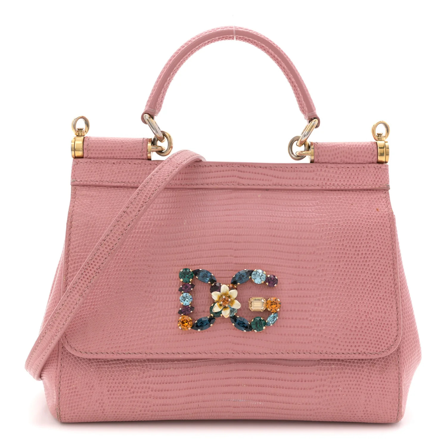 Stampa Iguana Crystal Small Miss Sicily Satchel Candy | FASHIONPHILE (US)