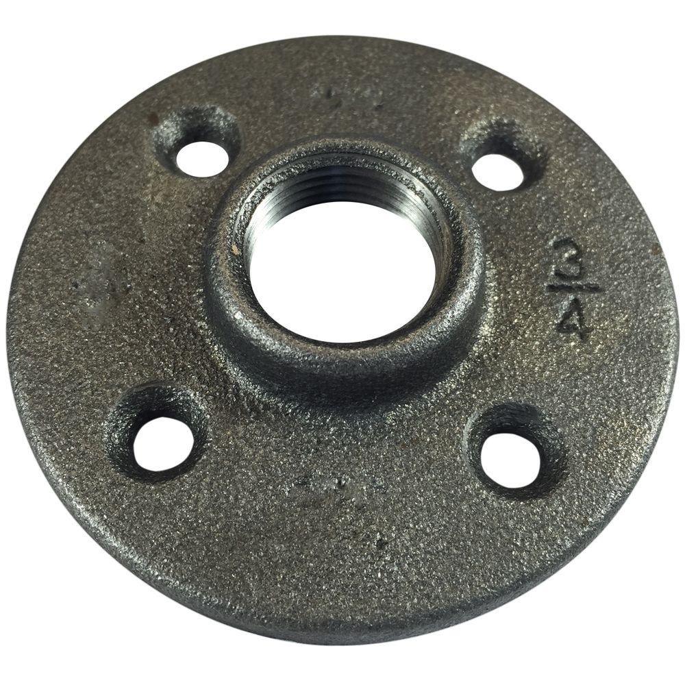 VPC 3/4 in. FPT Black Iron FPT Floor Flange-16-521-604 - The Home Depot | The Home Depot