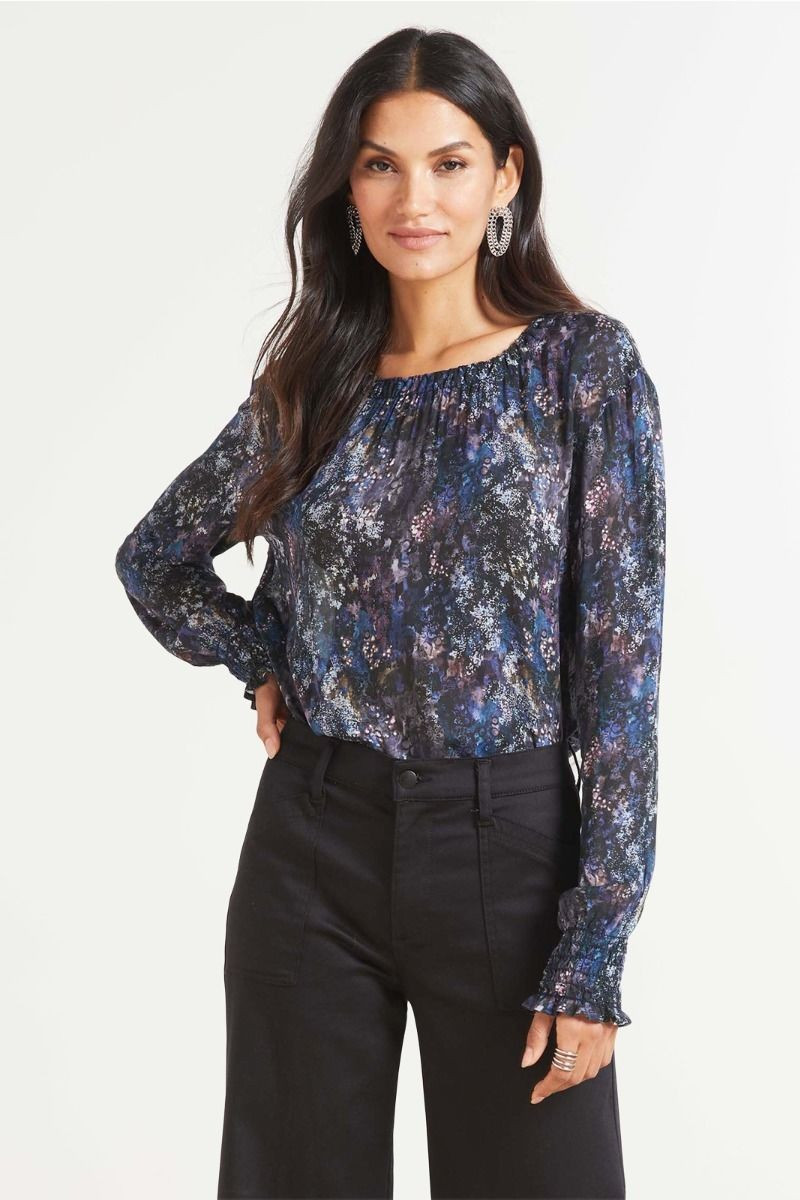 CLOTH AND STONE Midnight Seascape Blouse | EVEREVE | Evereve