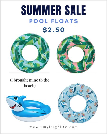 Pool/beach floats on sale for $2.50! Such a good price if you are headed to the neighborhood pool or beach this summer. 

Walmart home, Walmart summer, pool finds, beach vacation, vacation, vacation essentials, vacation packing, pool party, 4th of July party, weekend sale, sale alert, weekend sale finds, pool floats, pool raft, kids

#amyleighlife
#sale

Prices can change  

#LTKSwim #LTKSeasonal #LTKSaleAlert
