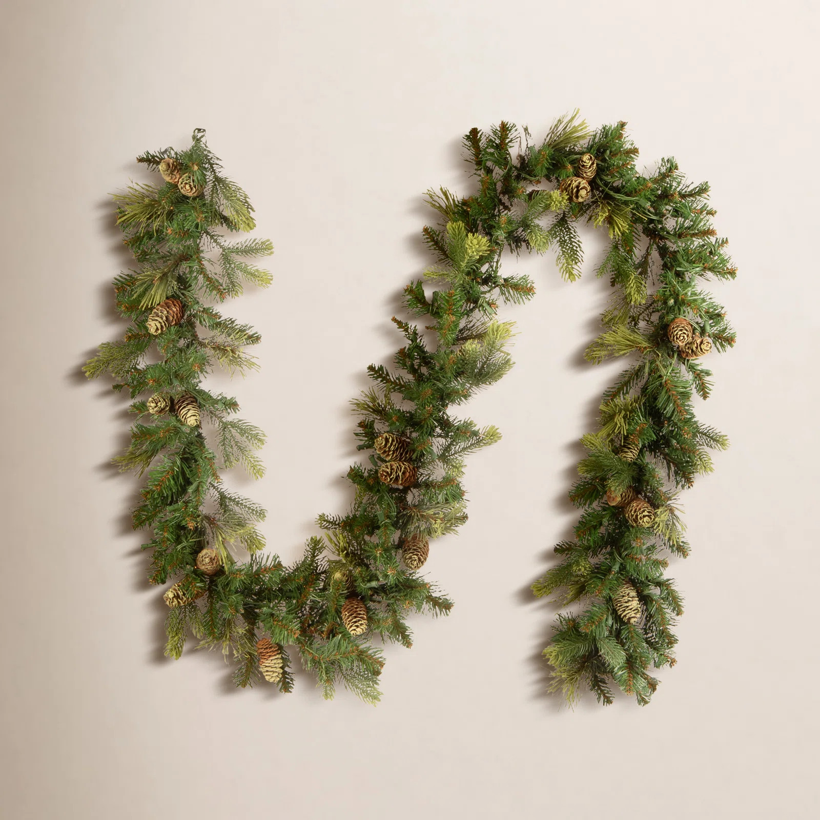 9ft. Carolina Pine Garland with Clear Lights | Birch Lane