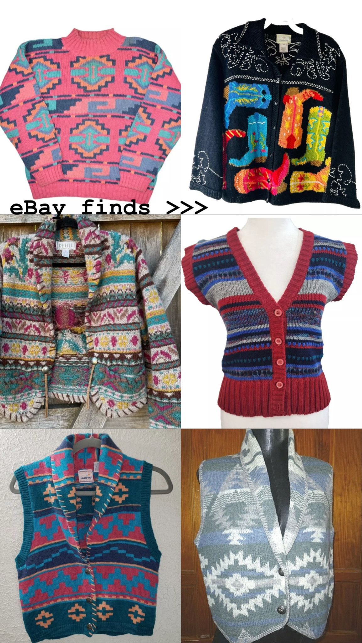 The cutest eBay sweater finds! Layer with a button down and perfection💋