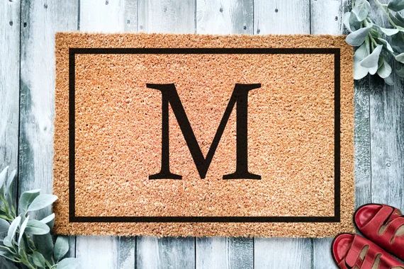 Simple Monogram Door Mat  Wedding Gift  Custom Doormat  - Etsy | Etsy (US)