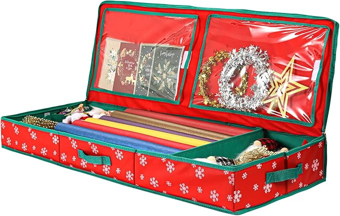 Mocolerno Wrapping Paper Storage Containers Wrap Organizers Gift Wrapping Paper Storage Bins Boxe... | Amazon (US)