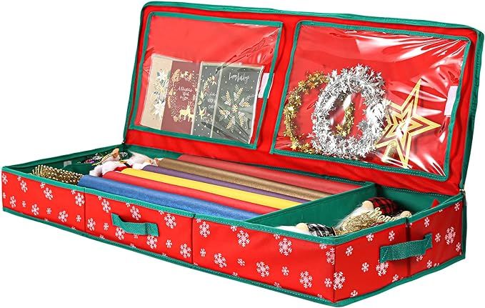 Mocolerno Wrapping Paper Storage Containers Wrap Organizers Gift Wrapping Paper Storage Bins Boxe... | Amazon (US)